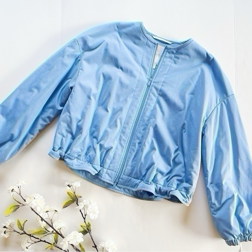 Max Mara Ernesta Cotton Blend Jersey Bomber Jacket